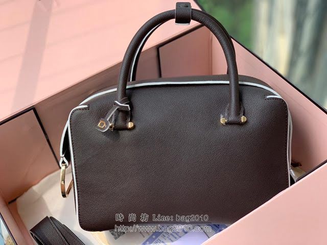 DELVAUX女包 Cool Box新色 巧克力色 德爾沃女手提包 Cl0028小方包巧克力 Delvaux手拎包 女單肩斜挎包  fcs1238